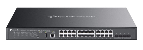 TP-Link SG5428XMPP – Managed Switch – 24×GbE, 4×SFP+, L3, PoE++ 500 W, 1U