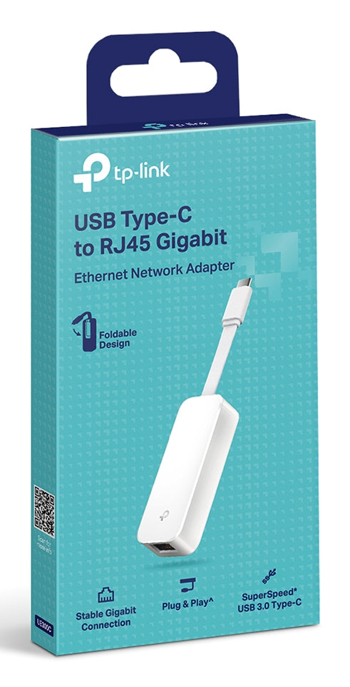 TP-Link Netzwerkadapter USB-C zu RJ-45 – 1 Gbit/s, 1× RJ-45, USB 3.2 Gen 1 (5 Gbit/s), Weiss