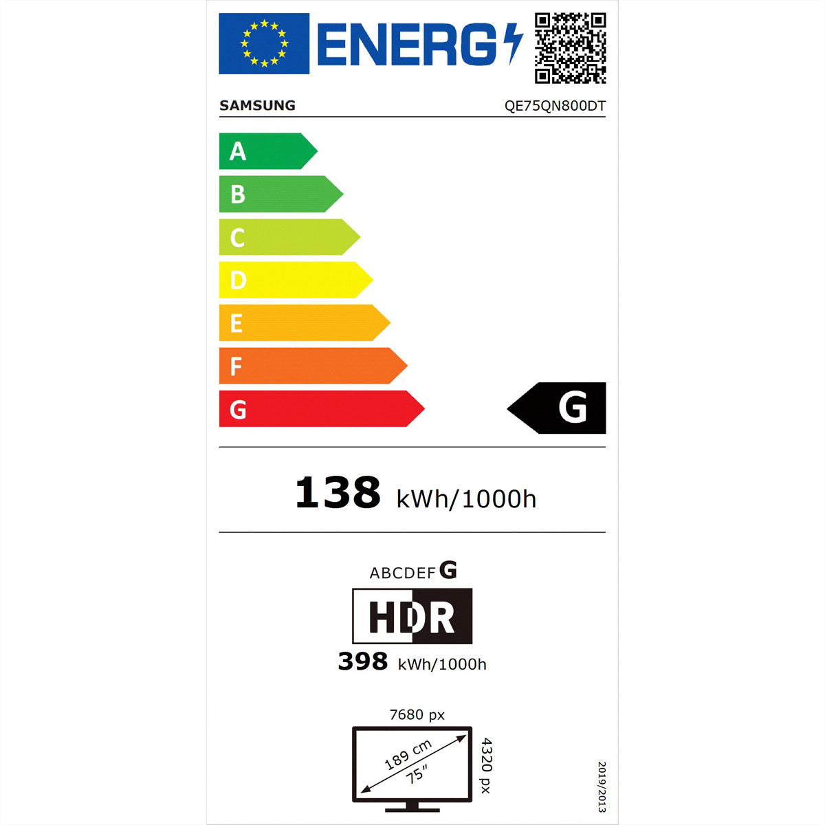 Samsung QN800D QE75QN800DTXZU – 75" TV – 8K – Neo QLED – Tizen – 100 Hz – HDR10+