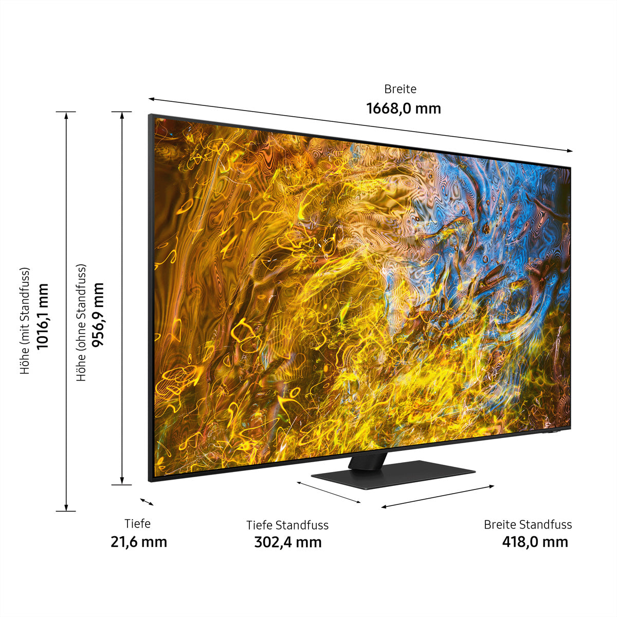 Samsung QN95D QE75QN95DATXXN – 75" Fernseher – 4K UHD – Neo QLED (Mini-LED) – Tizen – 144 Hz – HDR10+