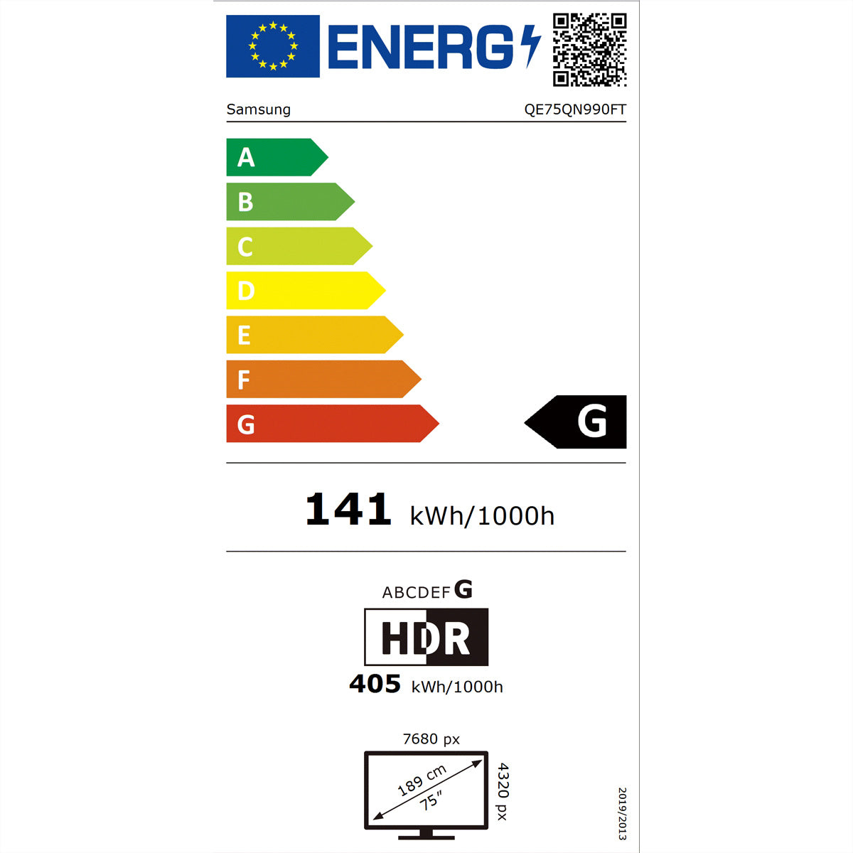 Samsung QN990F QE75QN990FTXZU – 75" Fernseher – 8K UHD – QLED (Mini-LED) – Tizen – 120 Hz – HDR10+ Adaptive