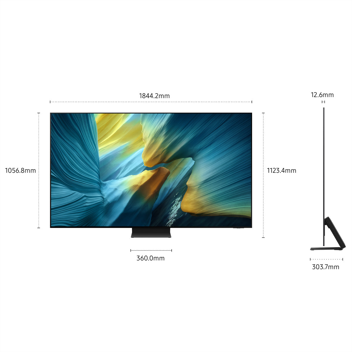 Samsung S95F QE83S95FAEXZU – 83" Fernseher – 4K UHD – OLED – Tizen – 120 Hz – HDR10+