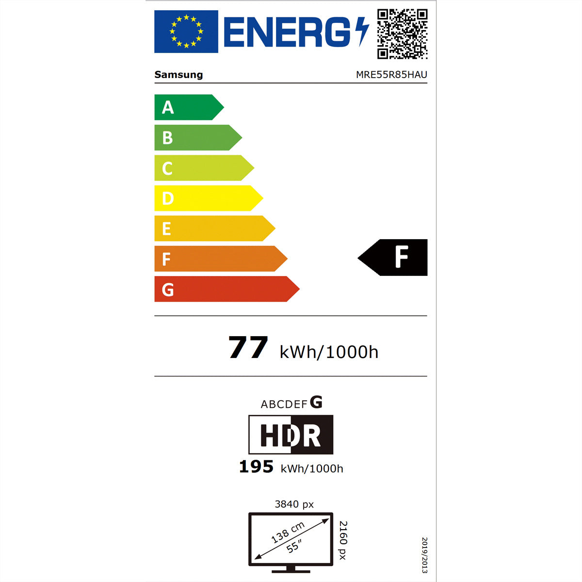 Samsung MRE55R85H – 55" TV – 4K UHD – LCD – Tizen – 100 Hz – HDR10+