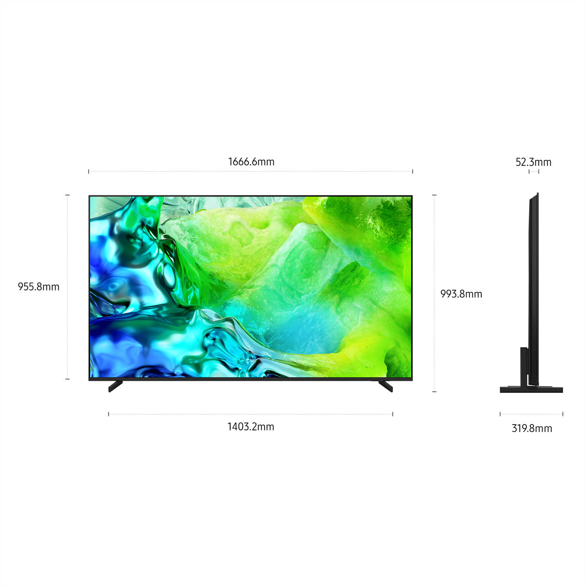 Samsung QN80H QE75QN80HAUXXN – 75" TV – 4K UHD – QLED (Mini-LED) – 144 Hz