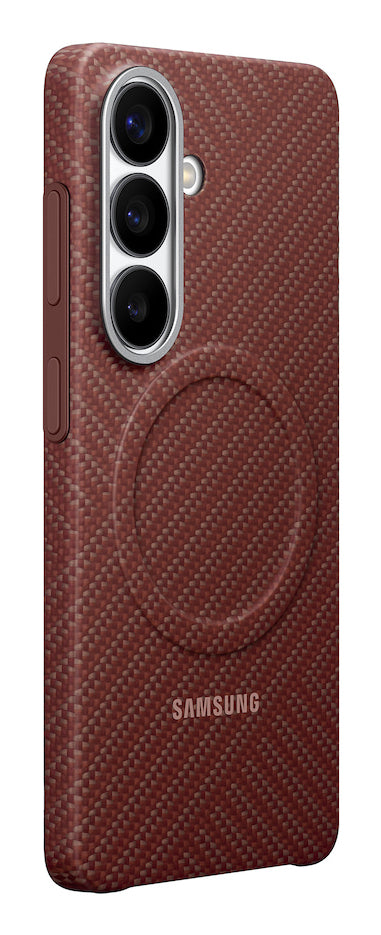 Samsung Carbon Magnet – Backcover – für Samsung Galaxy S26, Kohlefaser, Coralred