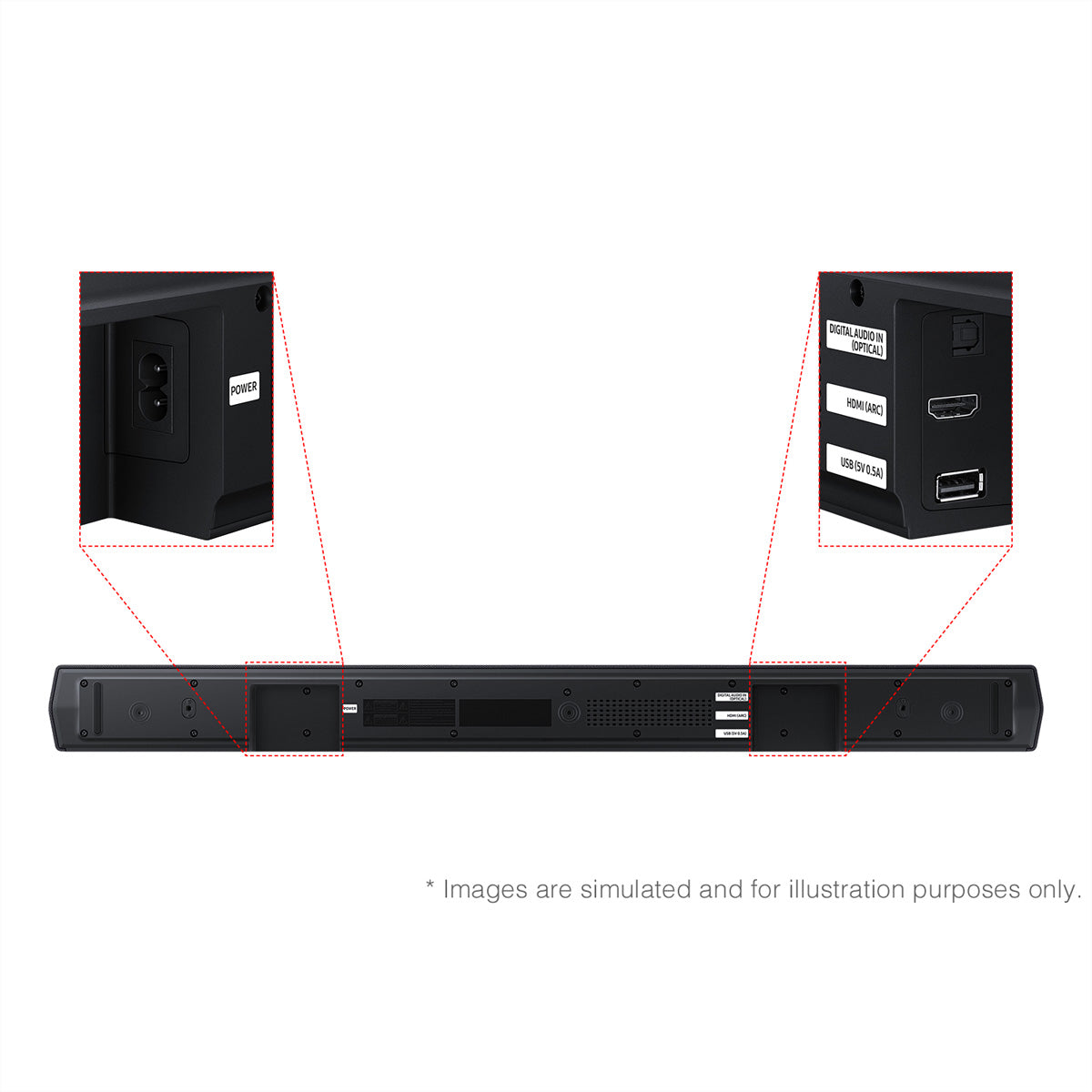 Samsung HW-B450F – Soundbar – 2.1, DTS Virtual:X, mit kabellosem Subwoofer
