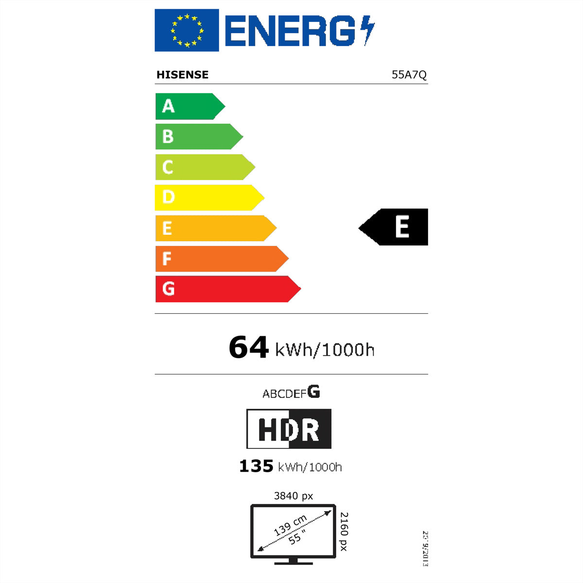 Hisense 55A7Q – 55" TV – 4K UHD – QLED – VIDAA U8 – 60 Hz – HDR10+