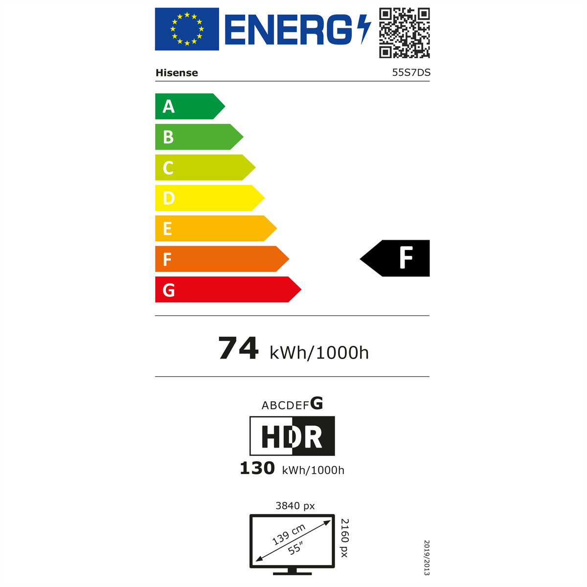Hisense 55S7DS – 55" QLED Fernseher – 4K UHD – VIDAA – 144 Hz – Dolby Vision IQ
