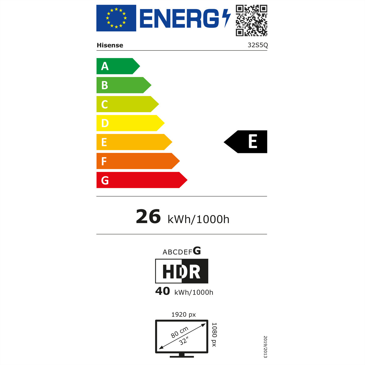 Hisense S5DQ 32S5Q – 32" QLED TV – FHD – VIDAA – 60 Hz – HLG