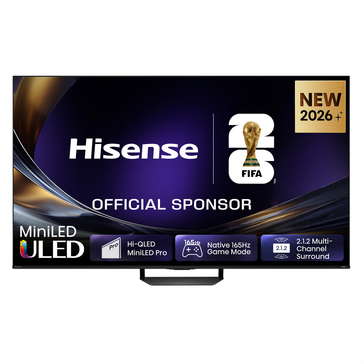 Hisense 55U7DS PRO – 55" TV – 4K UHD – Mini-LED – VIDAA – 165 Hz – 3000 cd/m² – Dolby Vision IQ, HDR10+