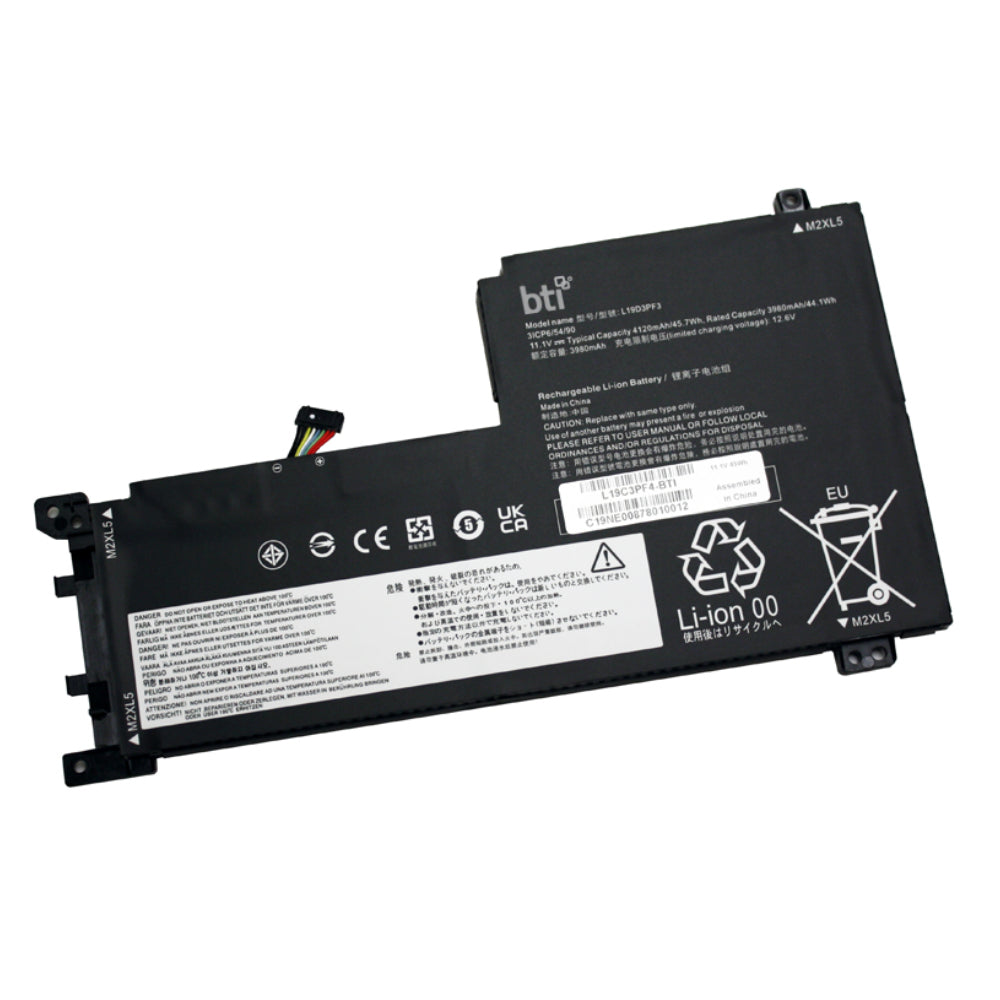 BTI Notebook-Akku – für Lenovo IdeaPad 5 15ALC05 (5B10W86) – 44 Wh, 11,1 V – Schwarz