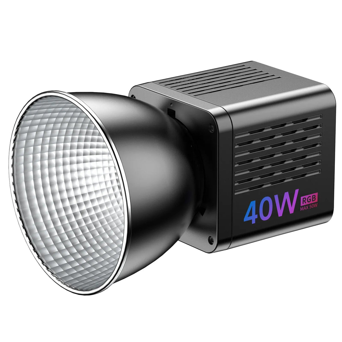 Ulanzi 40WRGB Videolicht – COB LED RGB, 50 W, 2500–6500 K, 9100 Lux – Akku 50,3 Wh – Schwarz