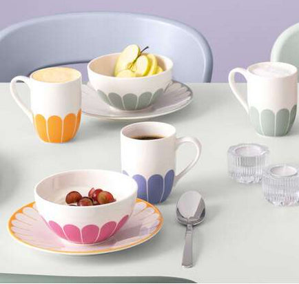 Villeroy & Boch Fleur Müslischale – Porzellan, Grün, 4 Stück
