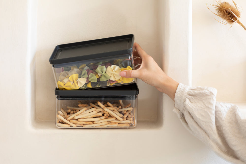 Brabantia Tasty+ – Vorratsdose 1,5 l, 22,1 × 11,1 × 10,6 cm, Kunststoff, Transparent