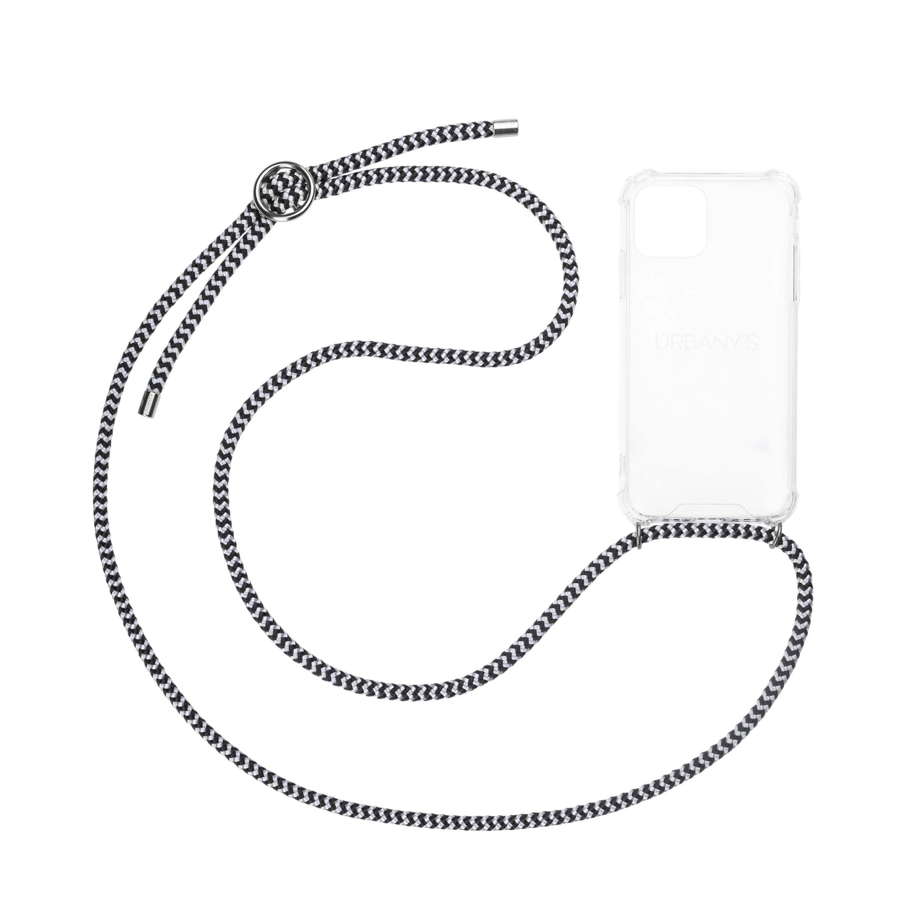 Urbany's Necklace-Hülle – für Apple iPhone 15 Pro – Hypnotic Zebra – mit Kordel