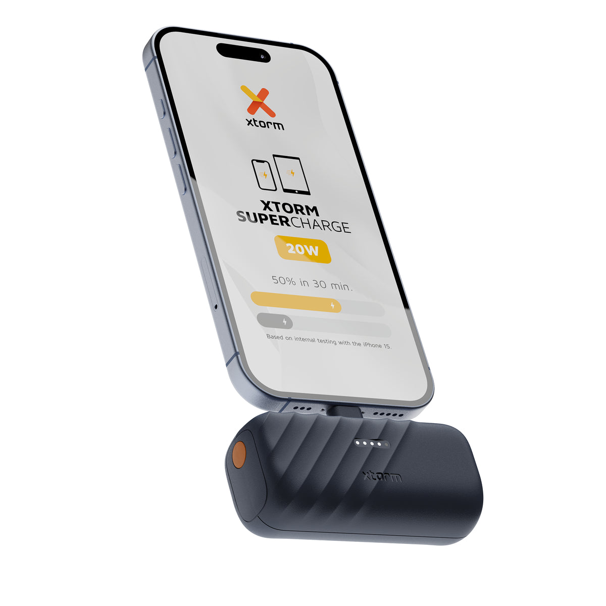 Xtorm Go2 Powerbank 5'000 mAh – 20 W PD, 1× USB-C, blau