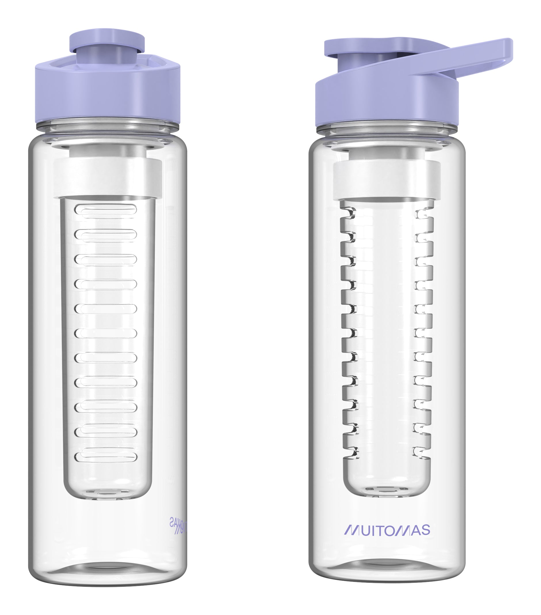 Muitomas Trinkflasche 700 ml – Kunststoff, Schraubdeckel, Lila