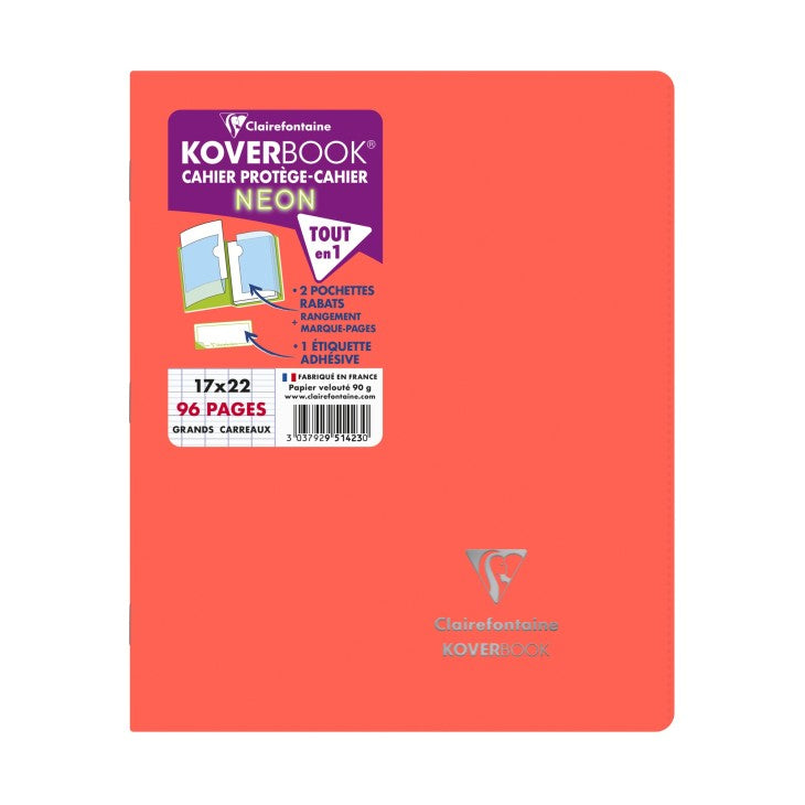 Clairefontaine Notizheft – 170 × 220 mm – Softcover, Polypropylen-Cover, Einstecktasche, mehrfarbig, PEFC