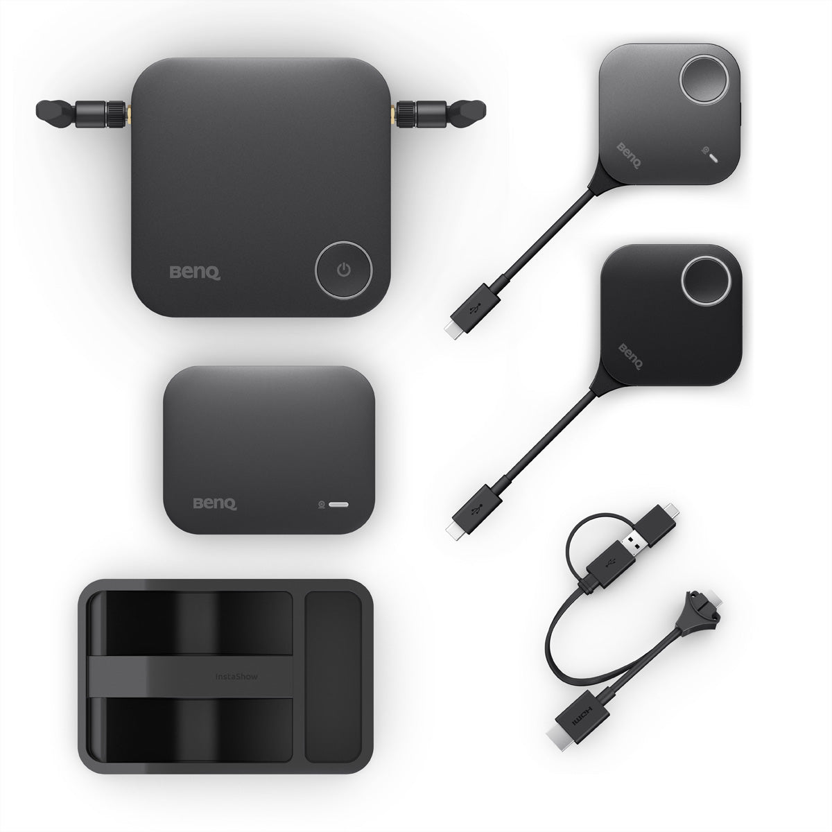 BenQ InstaShow VS25 – Drahtloses Präsentationssystem – 4K, 2× Button, USB-C, Schwarz