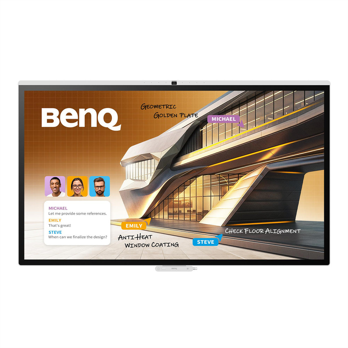 BenQ CM7505 – 75", 3840 × 2160 (4K), USB-C 65 W, Webcam, LAN