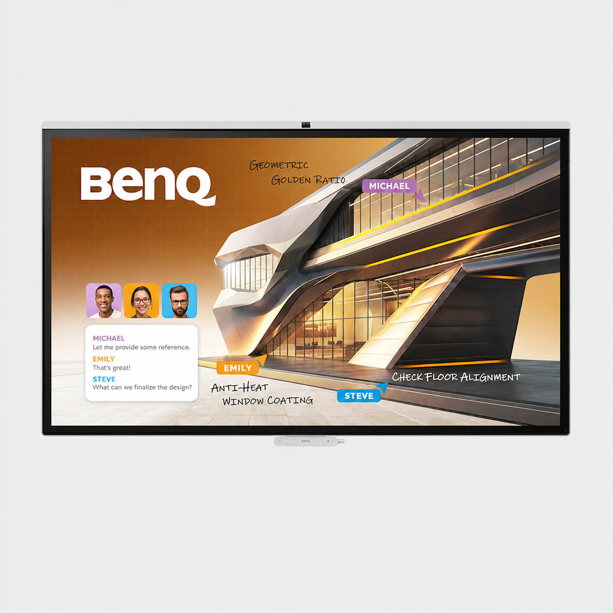 BenQ CP7505 – 75" 4K Ultra HD Interaktives Display (Touch), Kapazitiv, 450 cd/m², Android