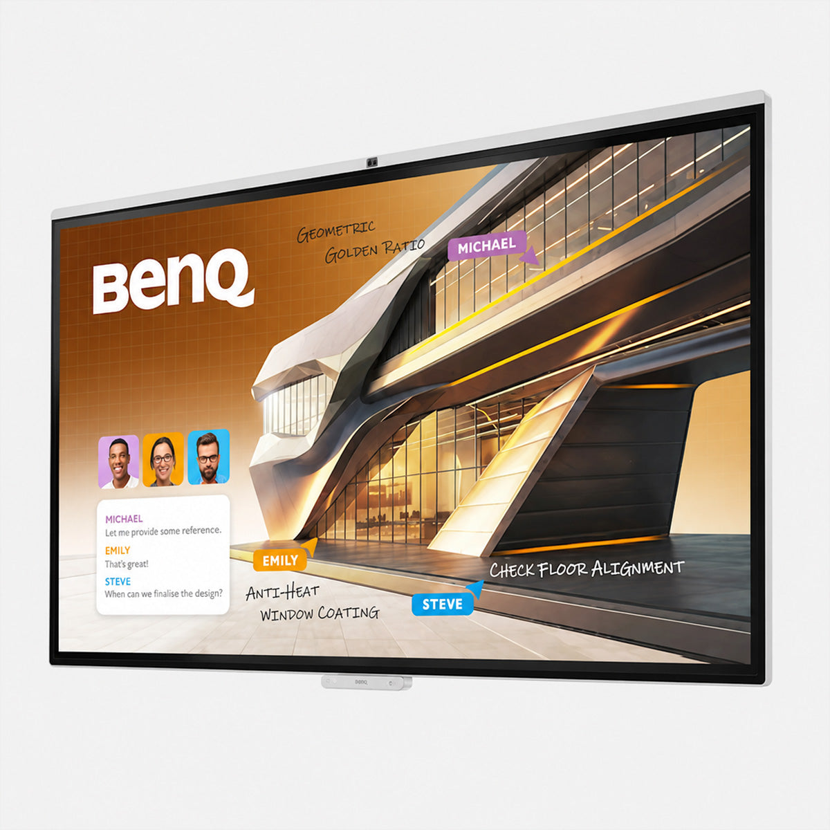 BenQ CP7505 – 75" 4K Ultra HD Interaktives Display (Touch), Kapazitiv, 450 cd/m², Android