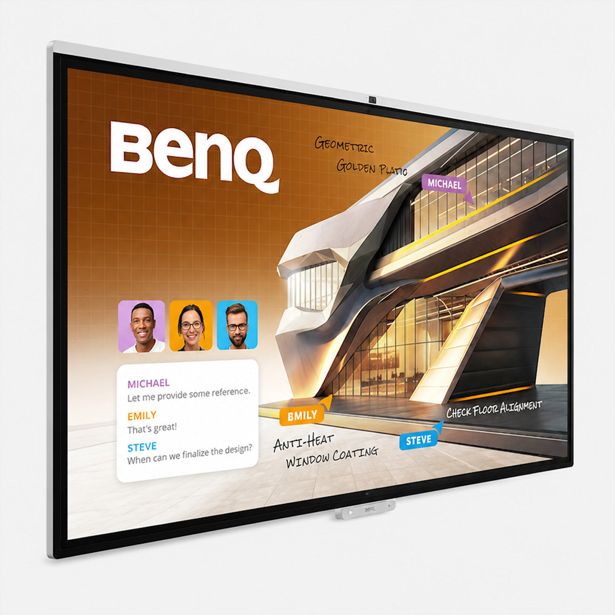 BenQ CP7505 – 75" 4K Ultra HD Interaktives Display (Touch), Kapazitiv, 450 cd/m², Android