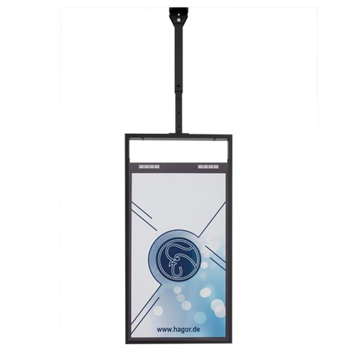 Hagor Deckenhalterung – 55" – VESA 400×400 – bis 45 kg, Teleskopmast, Neigbar, für Samsung OMN-D-Serie – OM55N