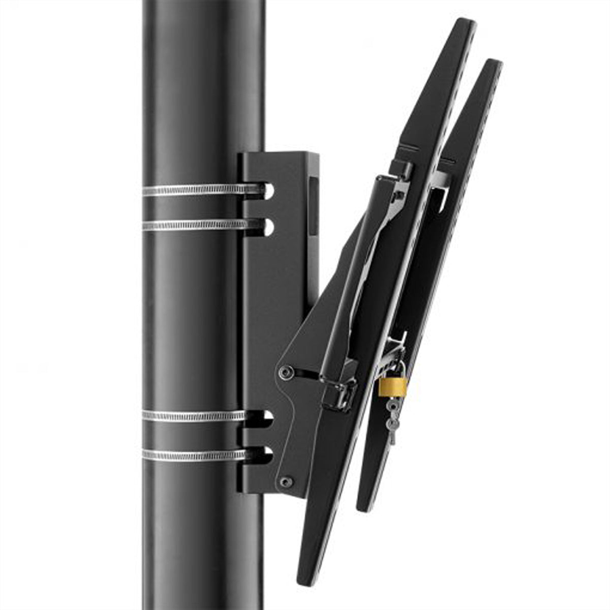 Hagor PLW Säulenadapter – bis 30 kg, neigbar 0–15° – für 32–55" TVs, VESA 100×100–400×400 mm – Schwarz