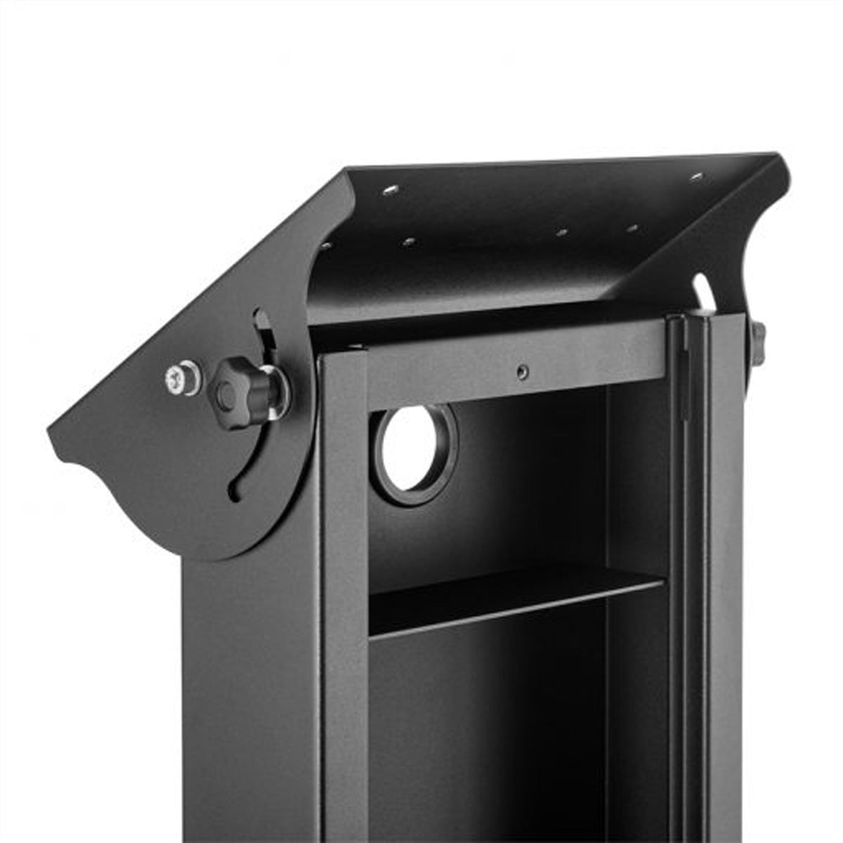Hagor Bodenständer – 22–43" – VESA 75×75–200×200 – bis 12 kg, Höhenverstellbar, Neigbar, für 22–43" – Schwarz