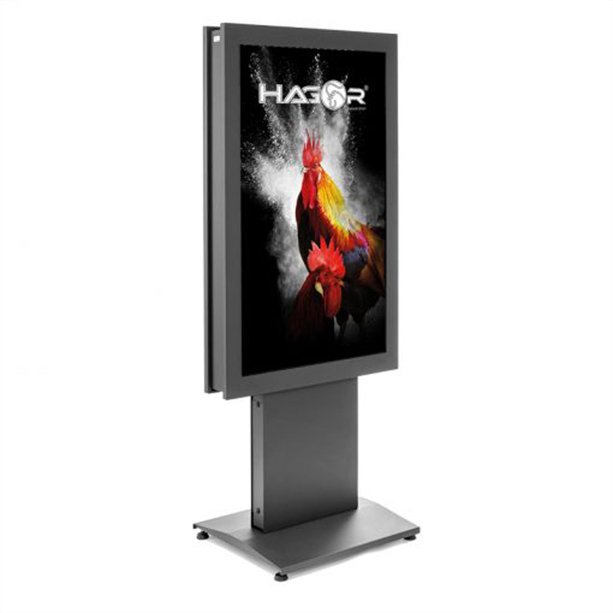 Hagor Bodenständer – 48" – VESA 100×100–800×400 – Höhenverstellbar, Kabelmanagement – vis-it HP Floorbase 48