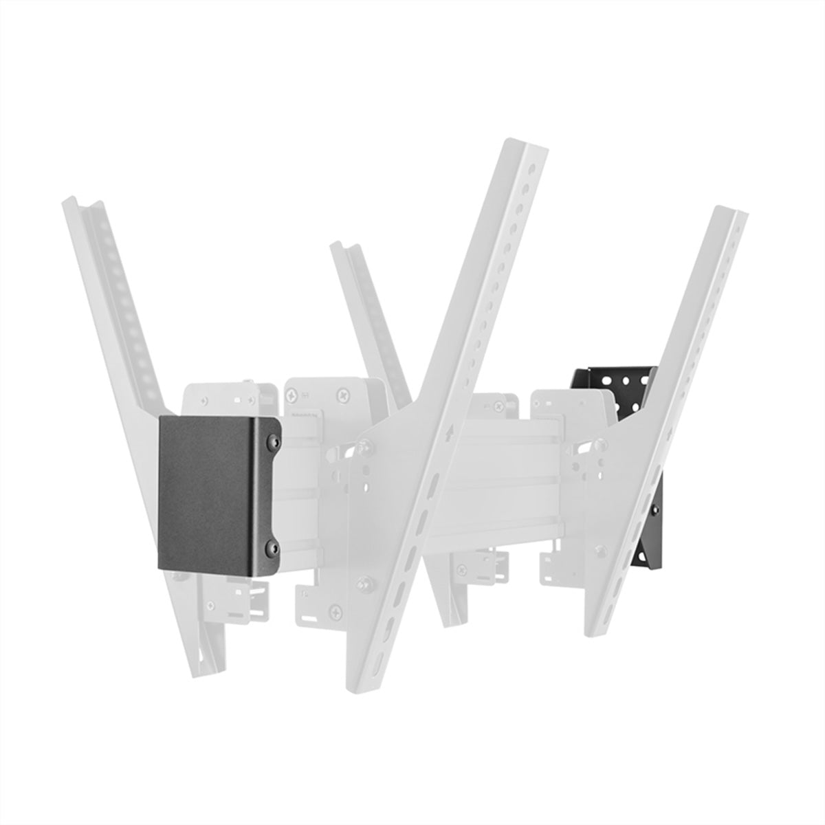 Hagor Wandadapter CPS Back-to-Back-Rail, Stahl, 100×130×230 mm, für 3210/3211/3212, Schwarz