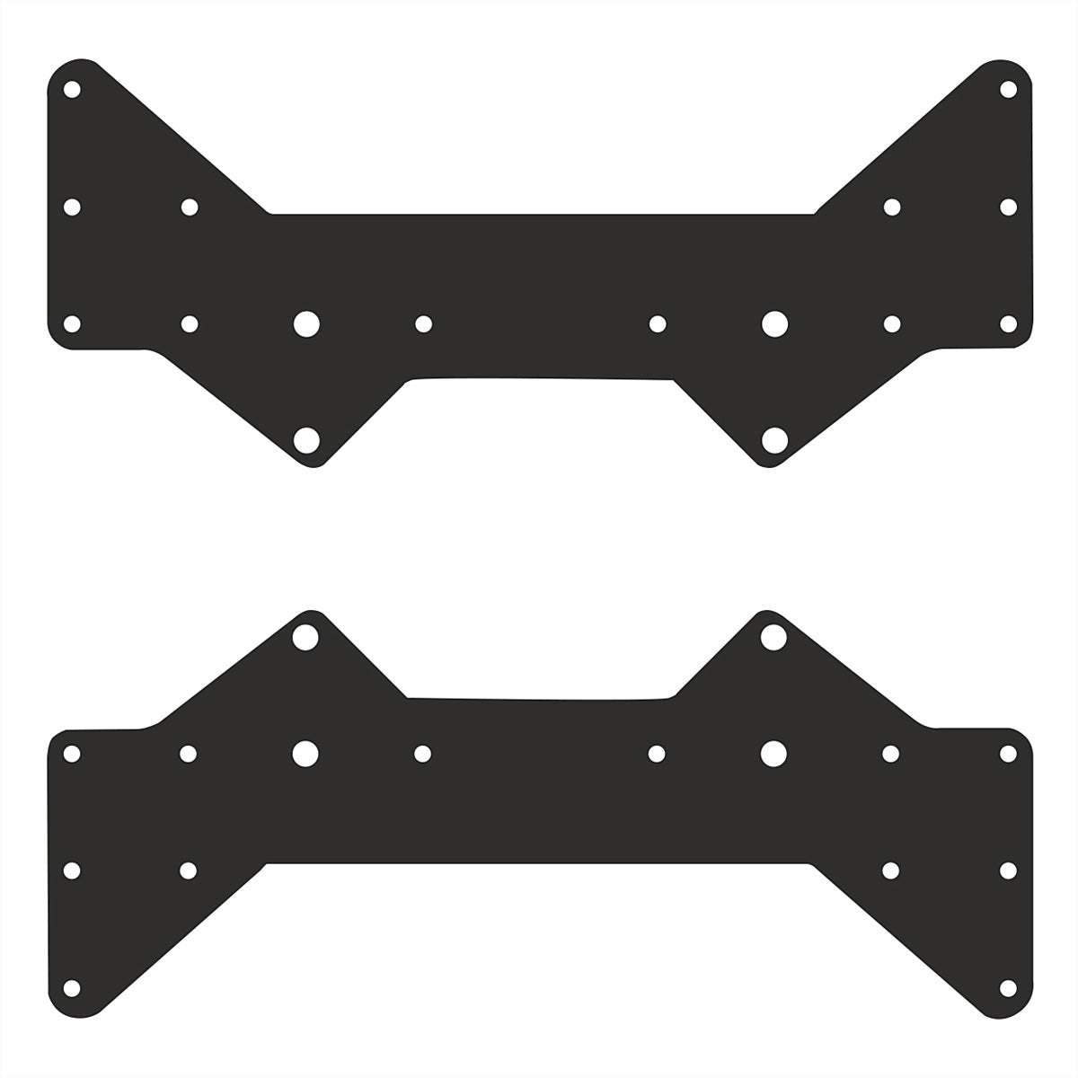 Hagor VESA Adapter-Set, 2-teilig, für VESA-Normen bis 400×400 mm, Metall, Schwarz