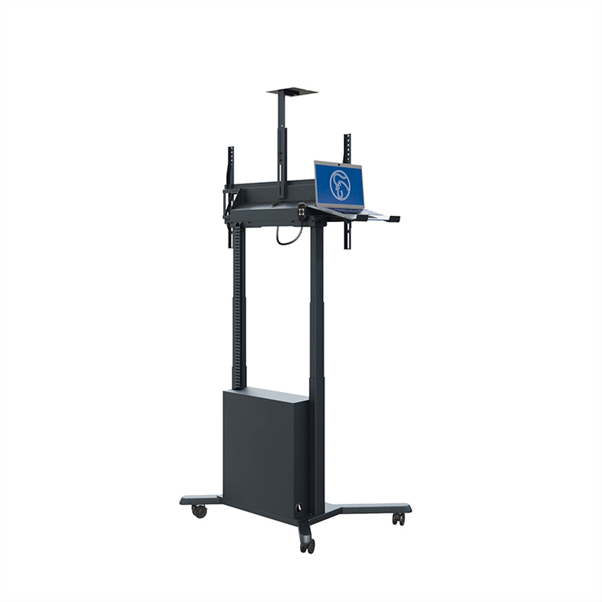 Hagor TV-Wagen – 55–86" – VESA 200×200–900×600 – bis 120 kg, Motorisiert, mit Rollen – Schwarz
