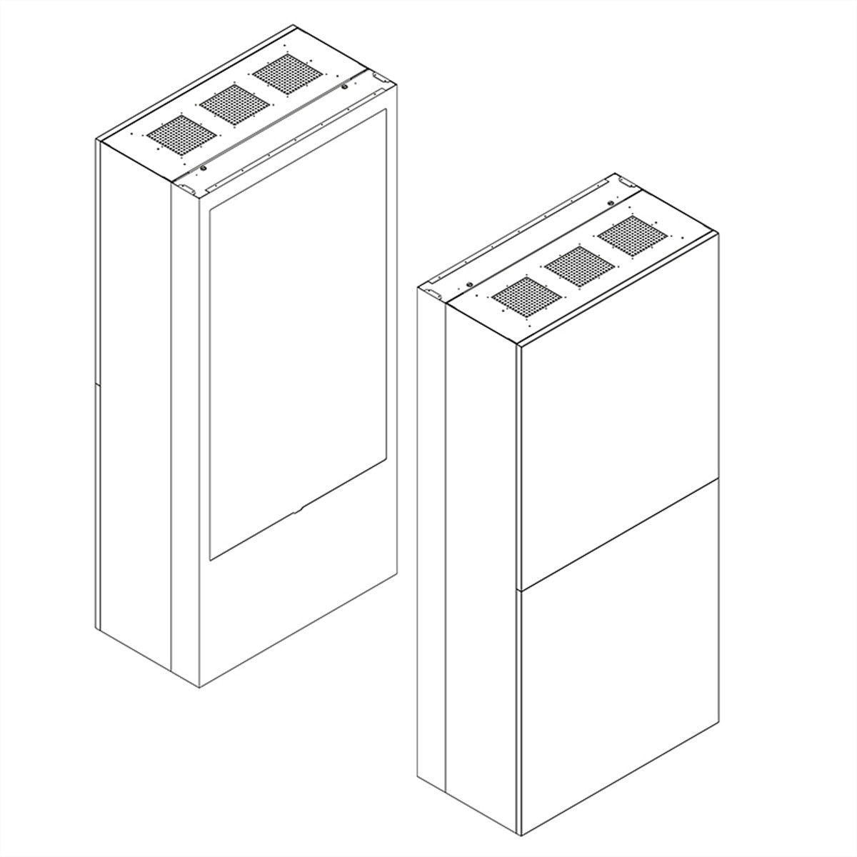Hagor Digital-Signage-Stand für 75" Displays – wetterfest, freistehend – schwarz – ScreenOut Kiosk OH75