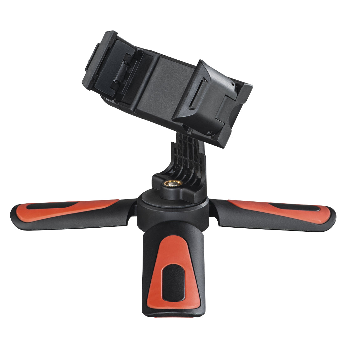 Hama Pocket II Rotation – Tisch-Ständer – für Smartphones 58–85 mm – 1/4" Montage – Schwarz/Rot