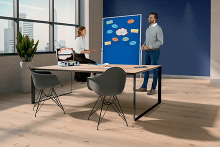 Franken Pinnwand – Filz, Alurahmen – 120 × 150 cm, Grau, PRO