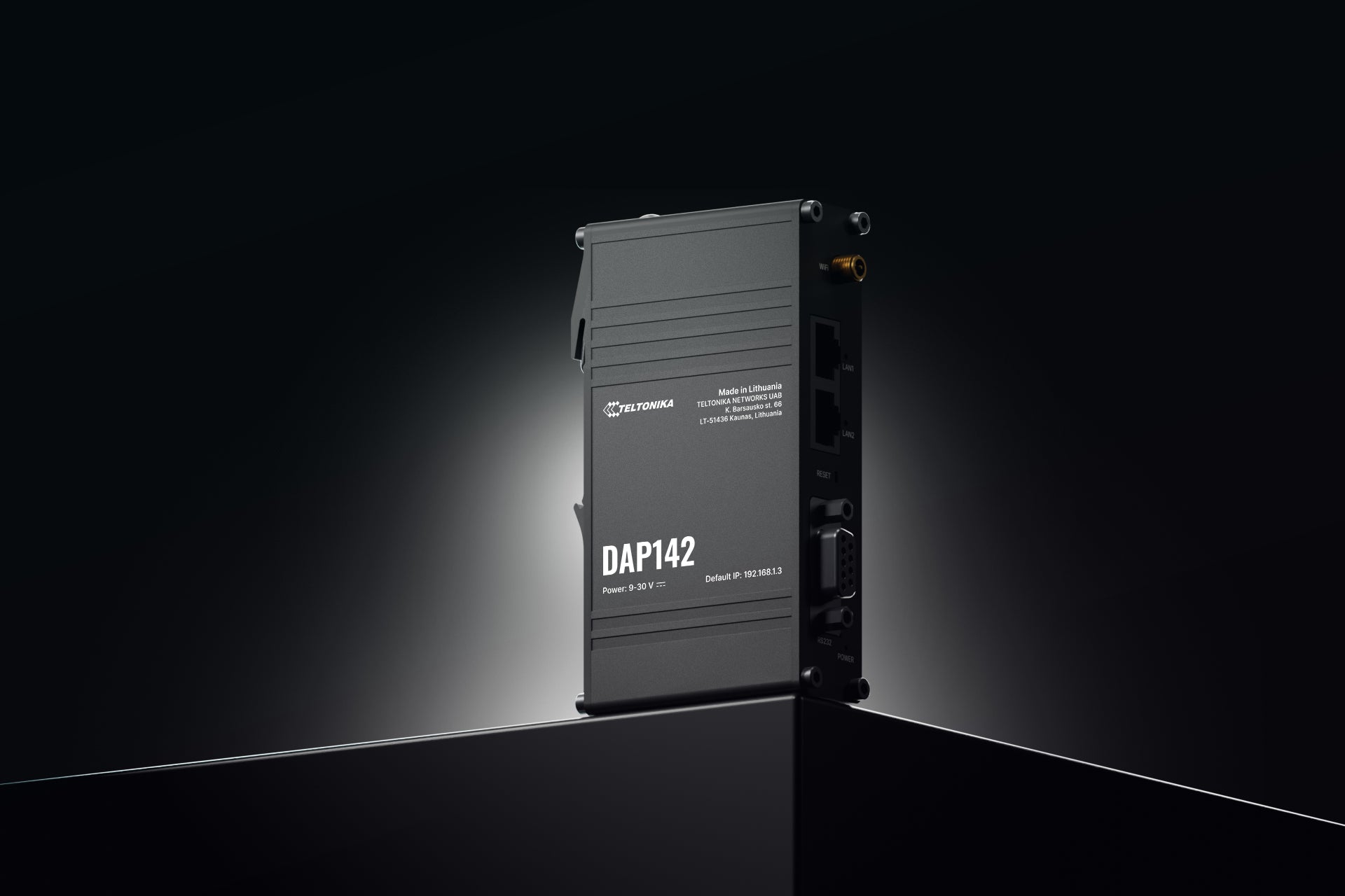 Teltonika DAP142 – Access Point – Wi‑Fi 4 (2,4 GHz), 300 Mbit/s, PoE, Schwarz