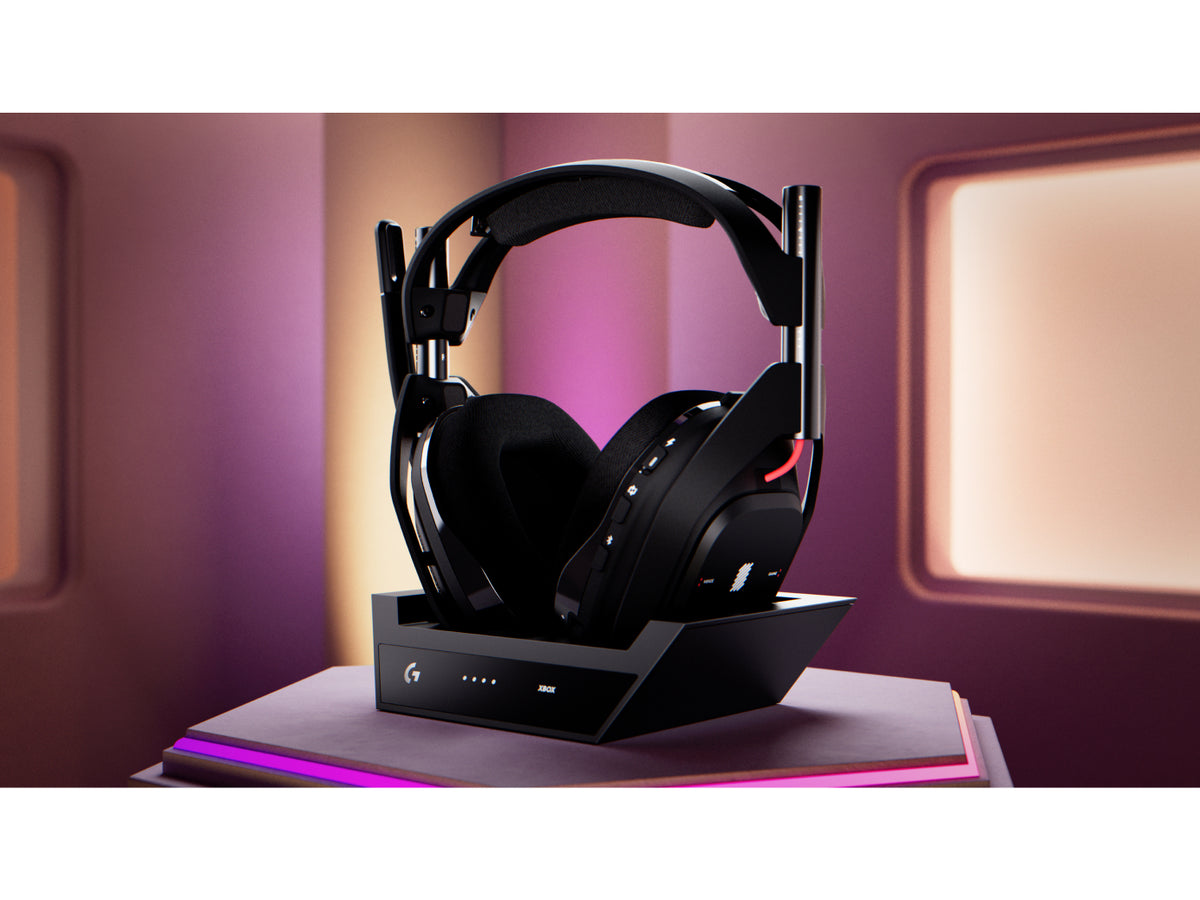 ASTRO Gaming A50 Gaming-Headset – Over-Ear, BT, mit Ladestation, für PC, Xbox, PlayStation, Schwarz