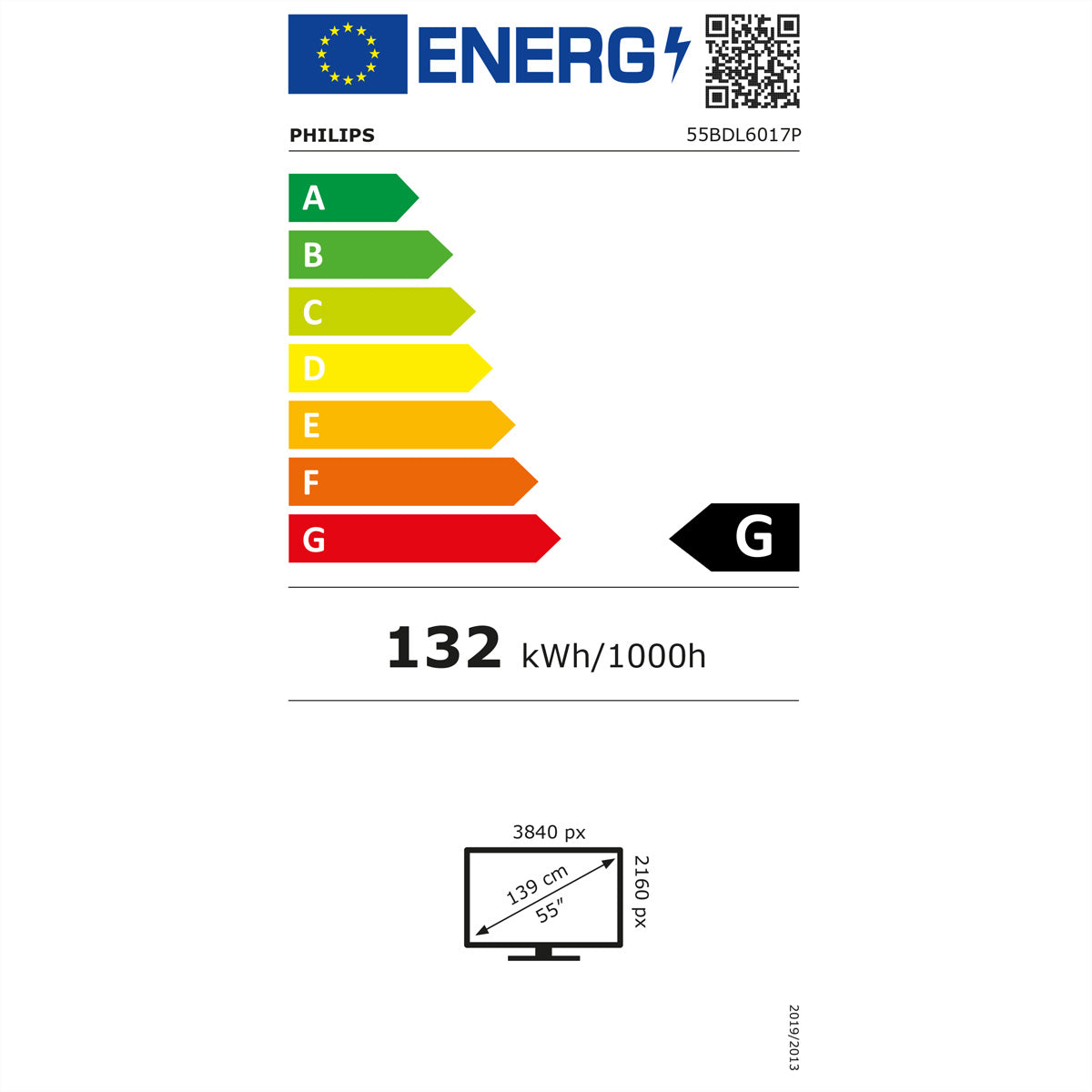 Philips 55BDL6017P/00 – 54,6", 3840 × 2160 (4K), VA, LAN
