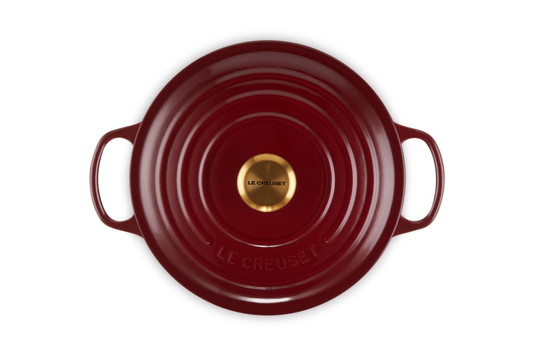 Le Creuset Kochtopf – 5,3 l, Ø 27,4 cm, Gusseisen, Emaille, für Induktion, Gas, Glaskeramik u. a., Rot