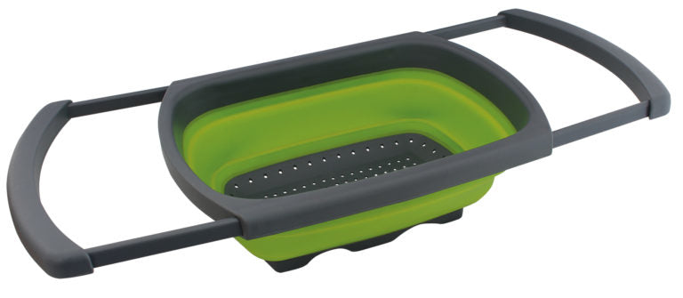 Eurotrail Faltbares Sieb, 39 × 26 × 12 cm, Silikon, Grün/Anthrazit