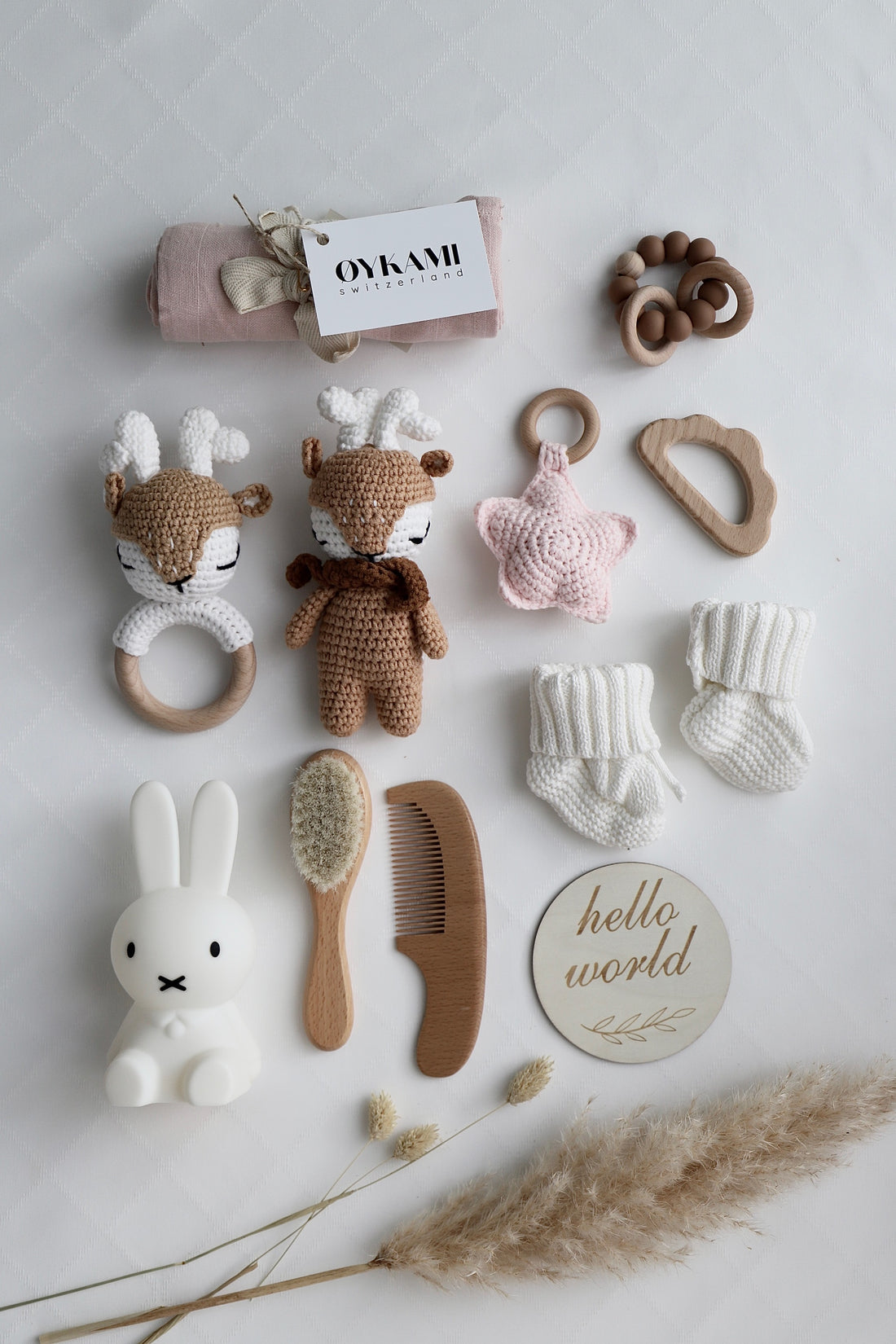 OYKAMI Geschenkbox – Rosa, Weiss, Beige