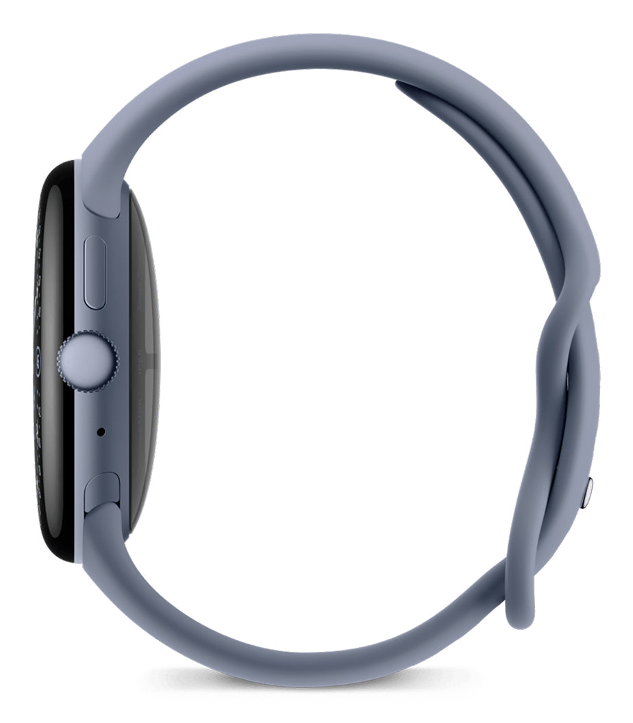 Google Pixel Watch 4 45 mm GPS + Mobilfunk – Aluminium Moonstone, Blau, S/L, 50 m