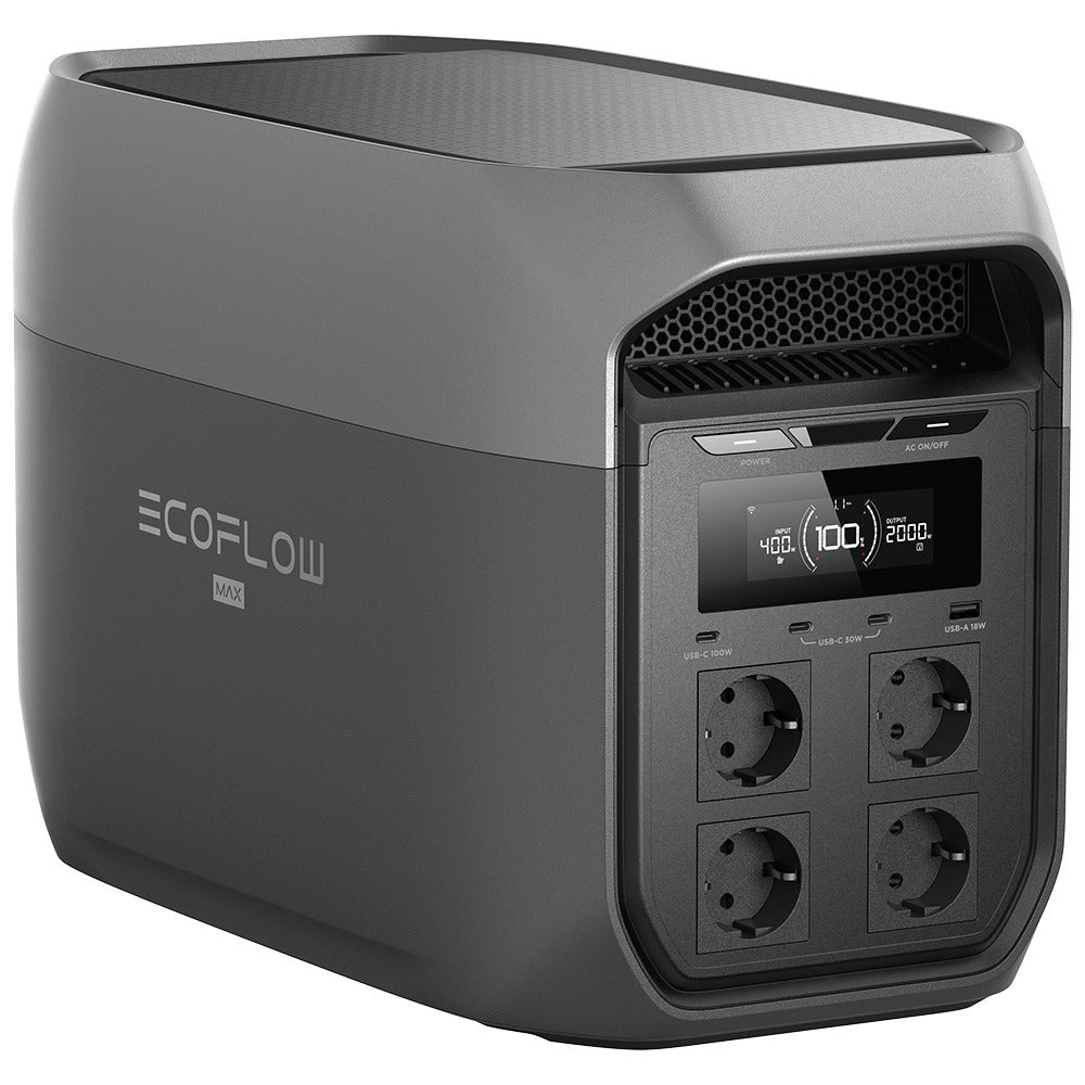 EcoFlow Delta Max 3 – Powerstation – 2'048 Wh, 2'400 W, LiFePO4