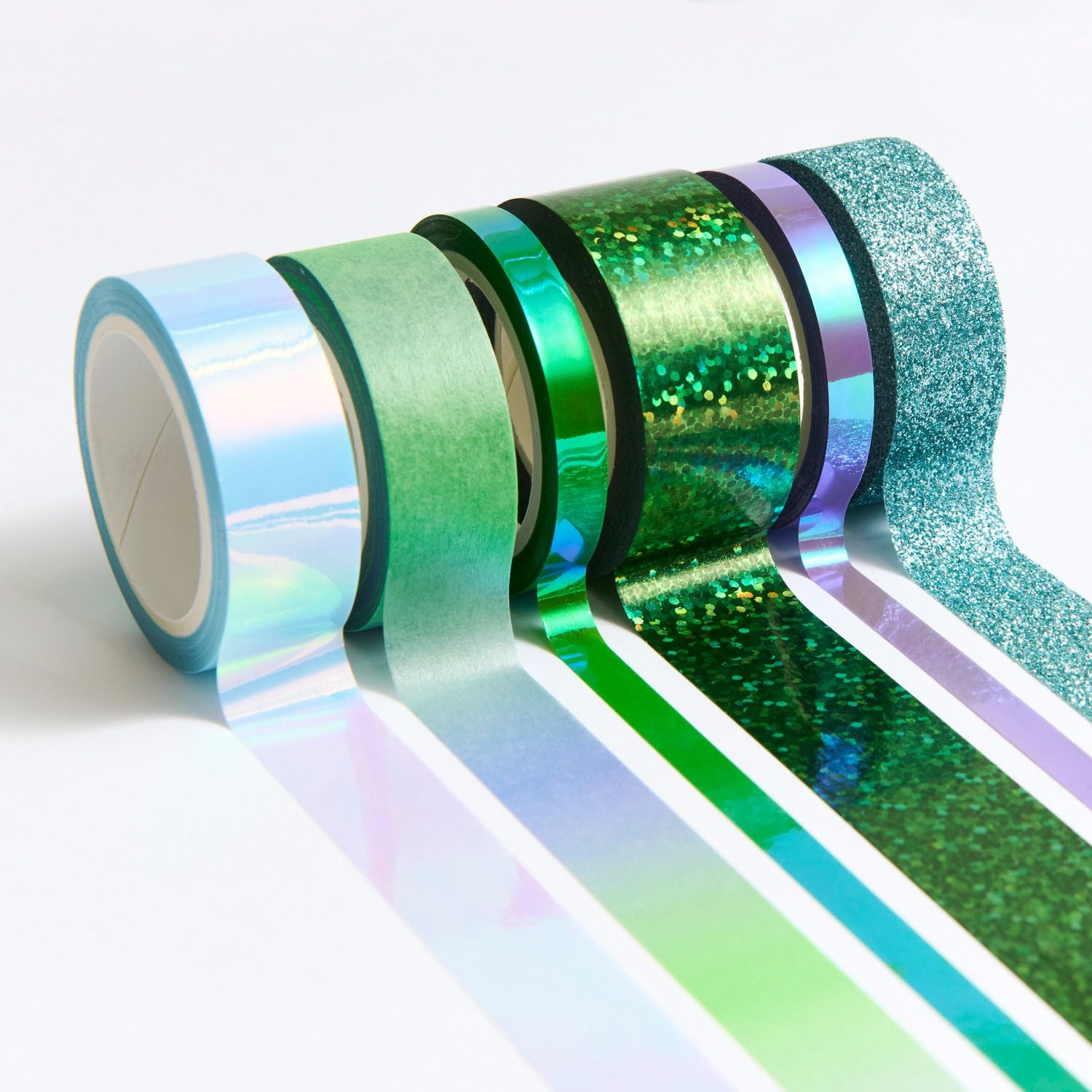 Rico Design Washi Tape Set – mehrfarbig, holografisch – 6 Rollen, Papier