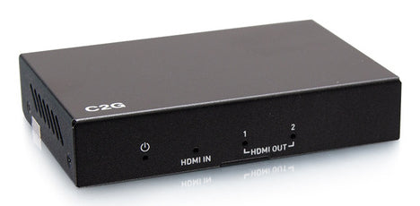 C2G HDMI Splitter, HDMI 2.0, 1× HDMI In / 2× HDMI Out, 4K@60 Hz, HDR, Schwarz
