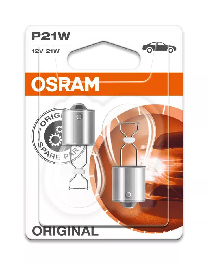 Osram Leuchtmittel P21W (BA15s) – 460 lm – 2‑Pack