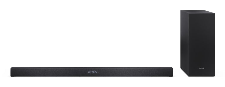 Sharp HT-SBW320 – Soundbar – 2.1, Dolby Atmos/DTS Virtual:X, mit kabellosem Subwoofer, 360 W – Schwarz
