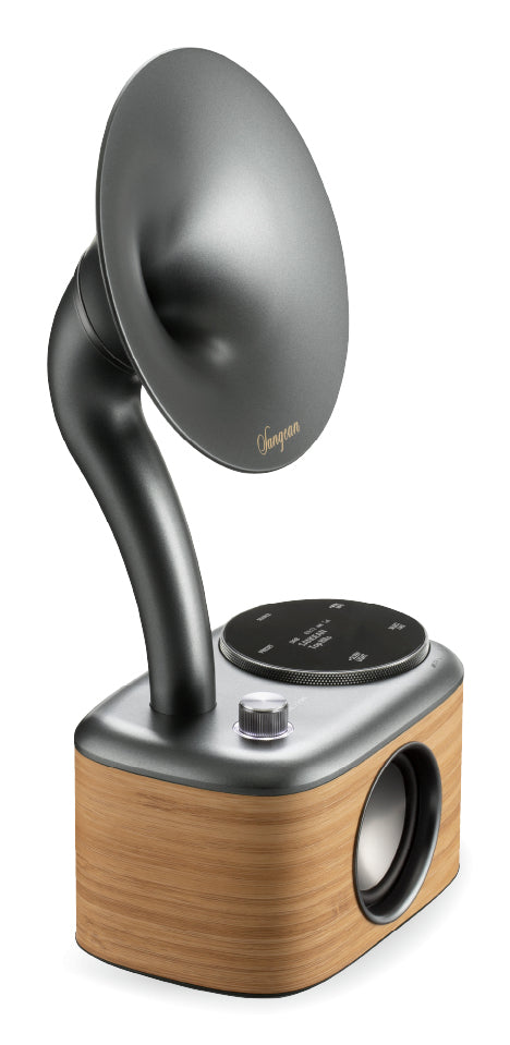 Sangean CP-100D – DAB+/UKW-Tischradio, Bluetooth – Grau/Hellbraun